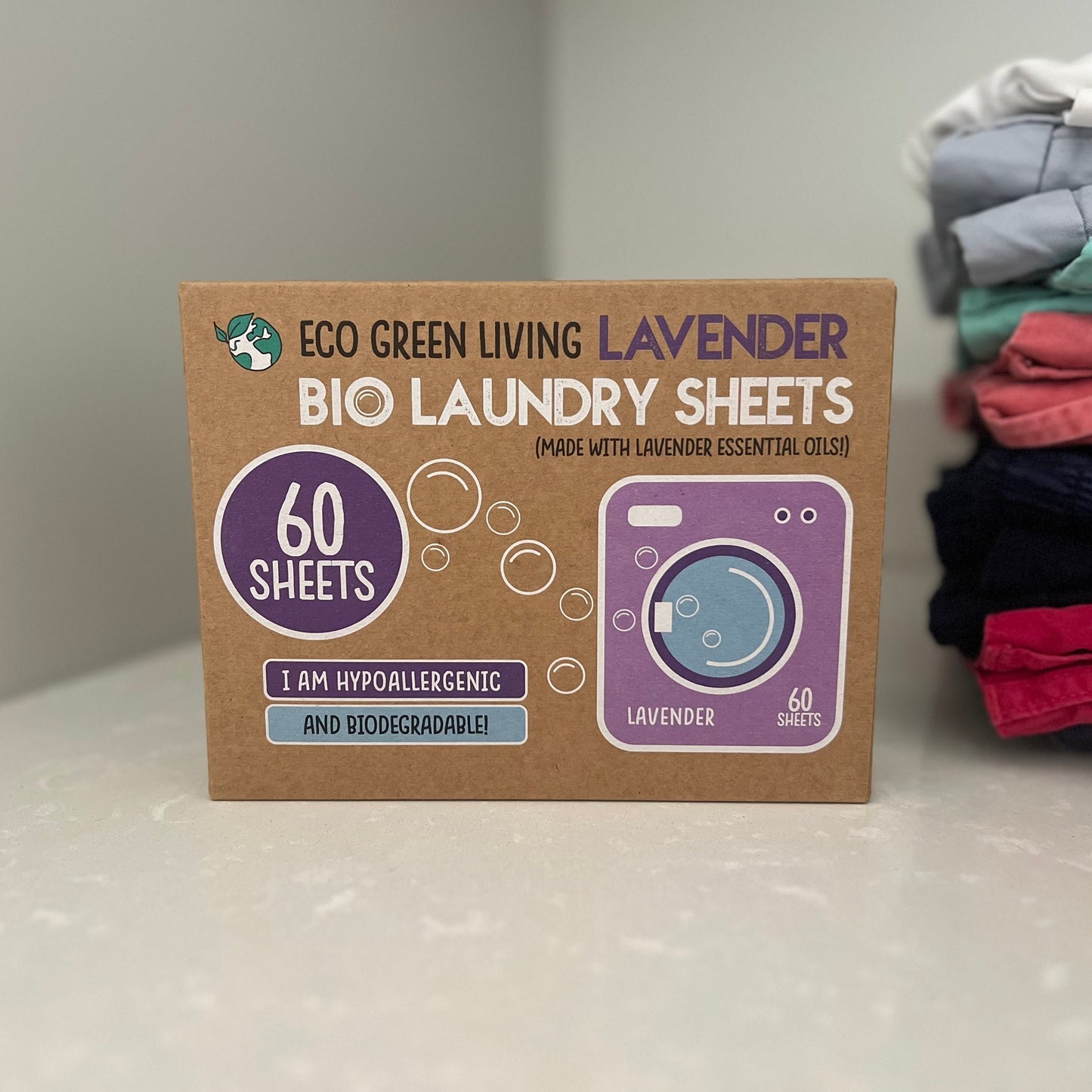 Eco Green Living Laundry Detergent Sheets x 60 (Lavender)