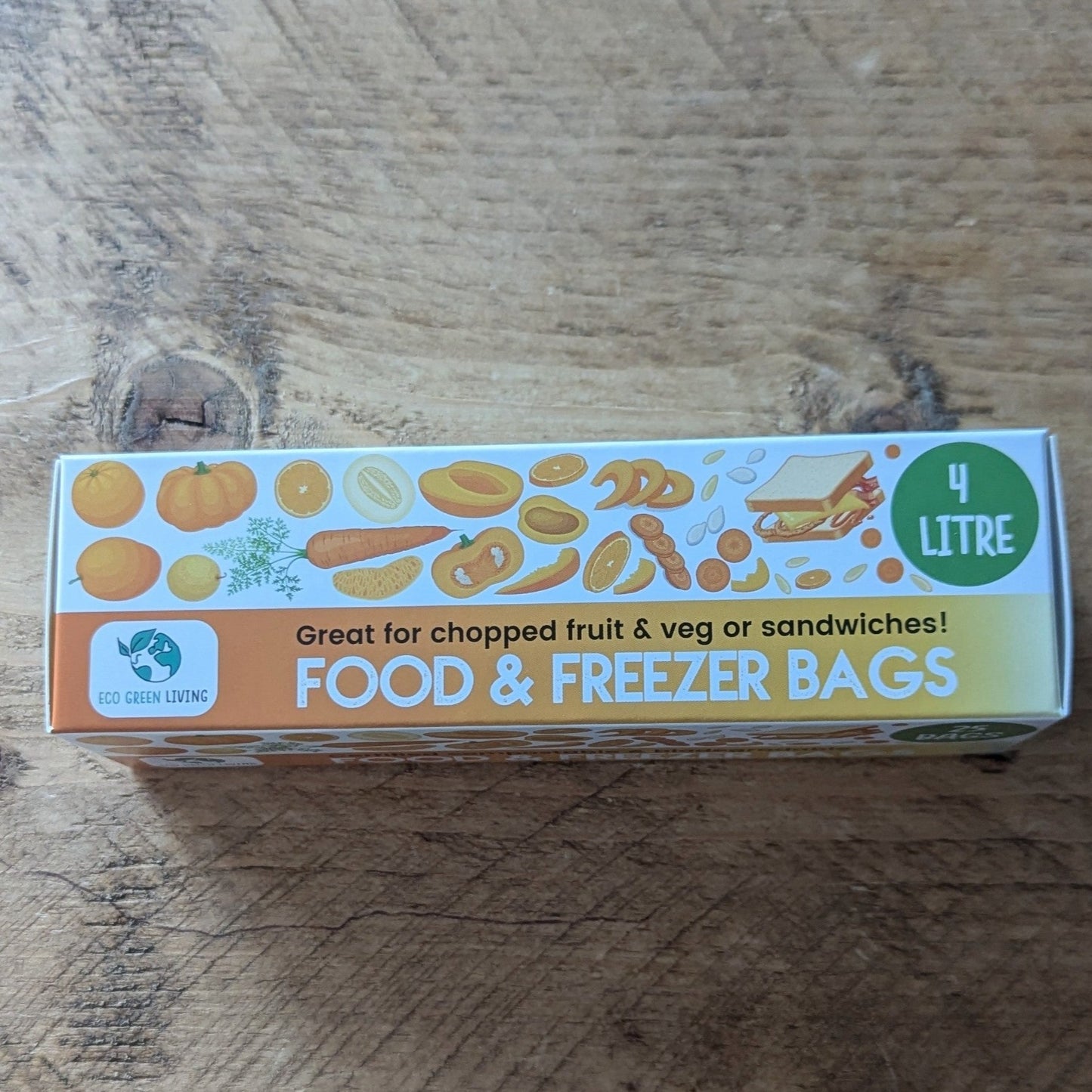 Eco Green Living Food & Freezer Bags - 4l, 25 bags