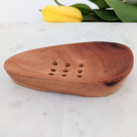 Wooden soap dish