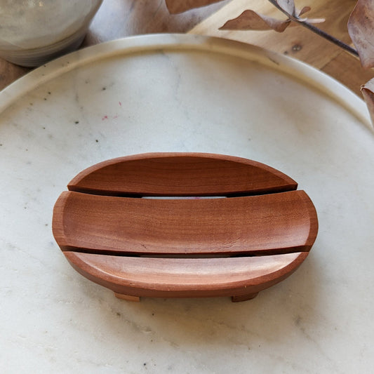 Wooden soap dish