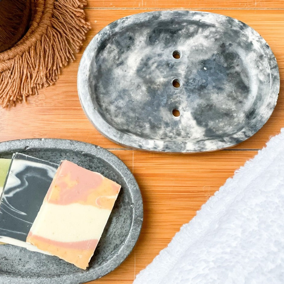 Concrete soap dish